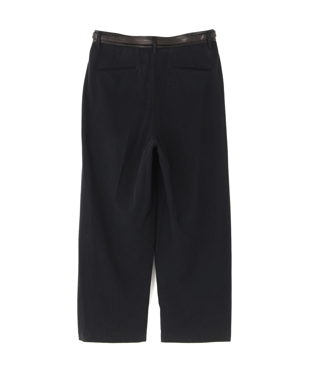 blurhms / DENIM-LEATHER BELTED TROUSERS MEN