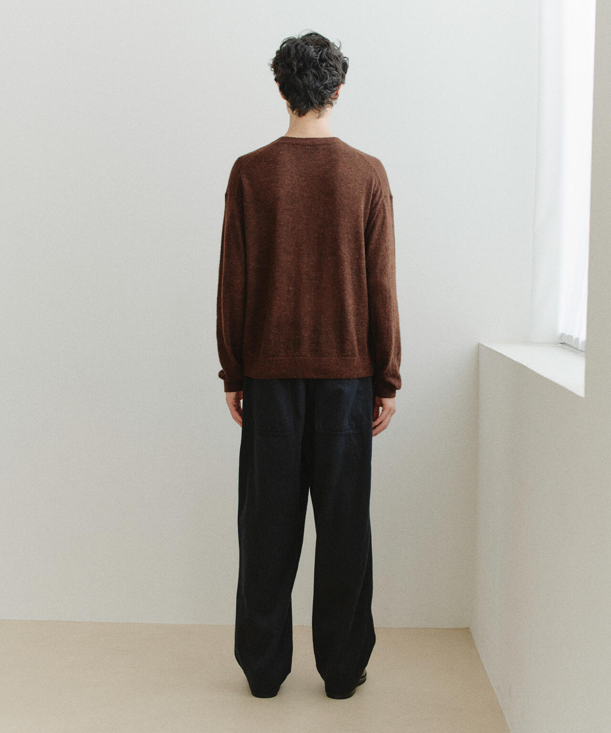 STUDIO NICHOLSON / FINE ALPACA 12GG SLIM FIT CREW NECK