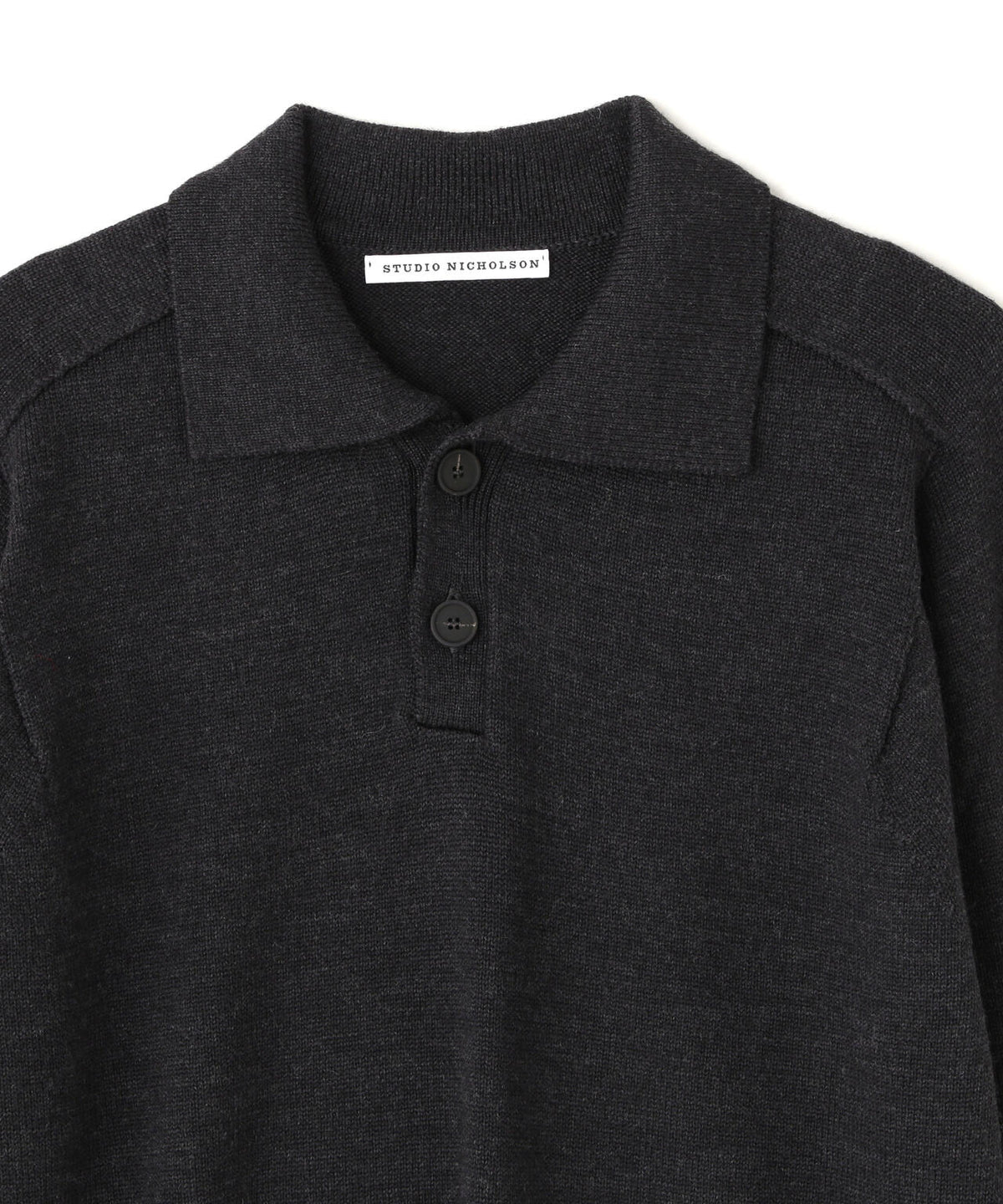 STUDIO NICHOLSON / EXTRAFINE MERINO POLO SHIRT JUMPER MEN