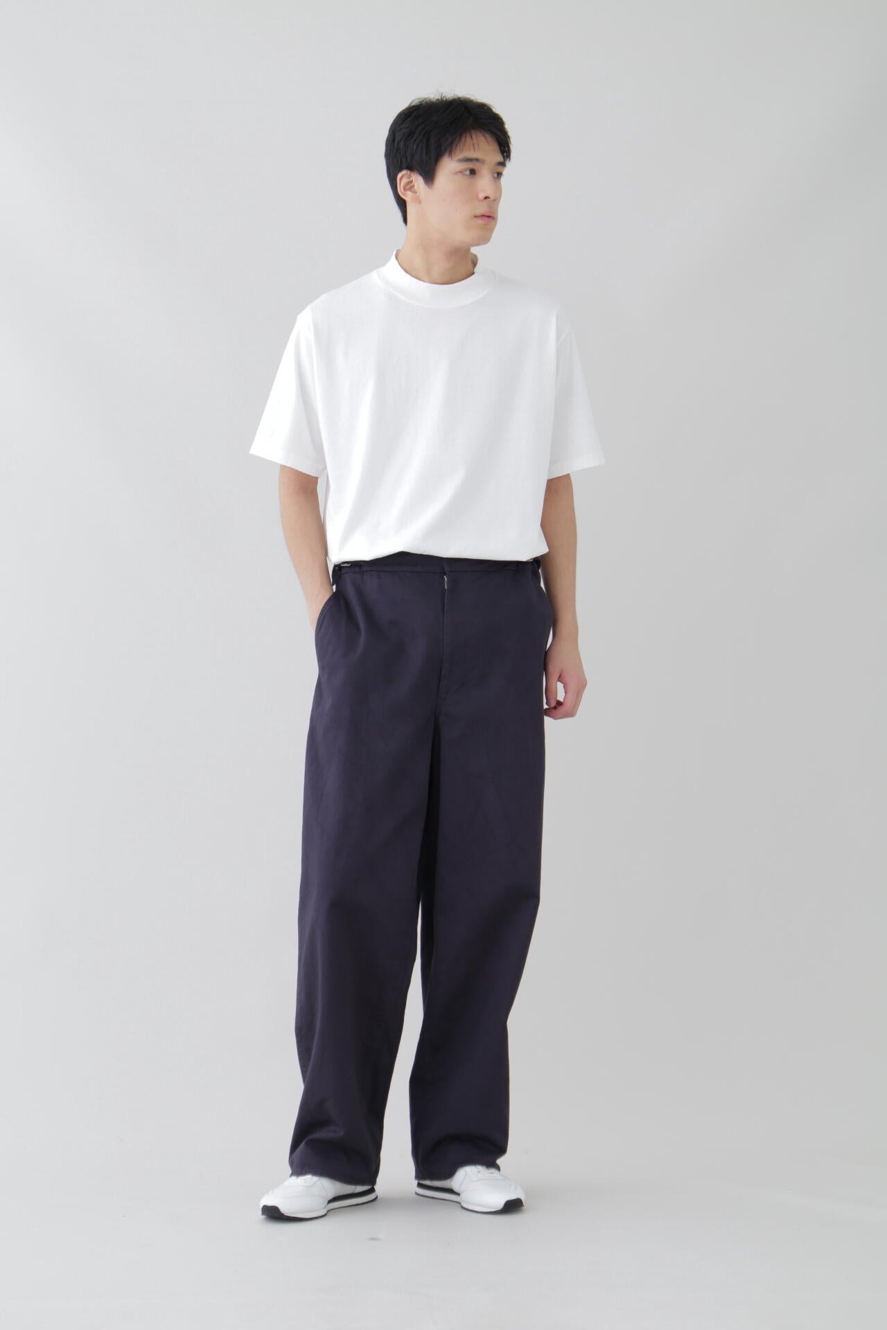 Ｙ / ORGANIC COTTON JERSEY MOCK NECK S/S T