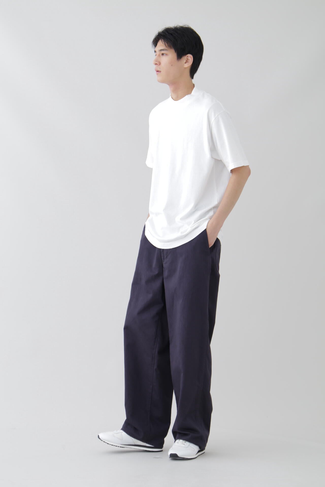 Ｙ / ORGANIC COTTON JERSEY MOCK NECK S/S T