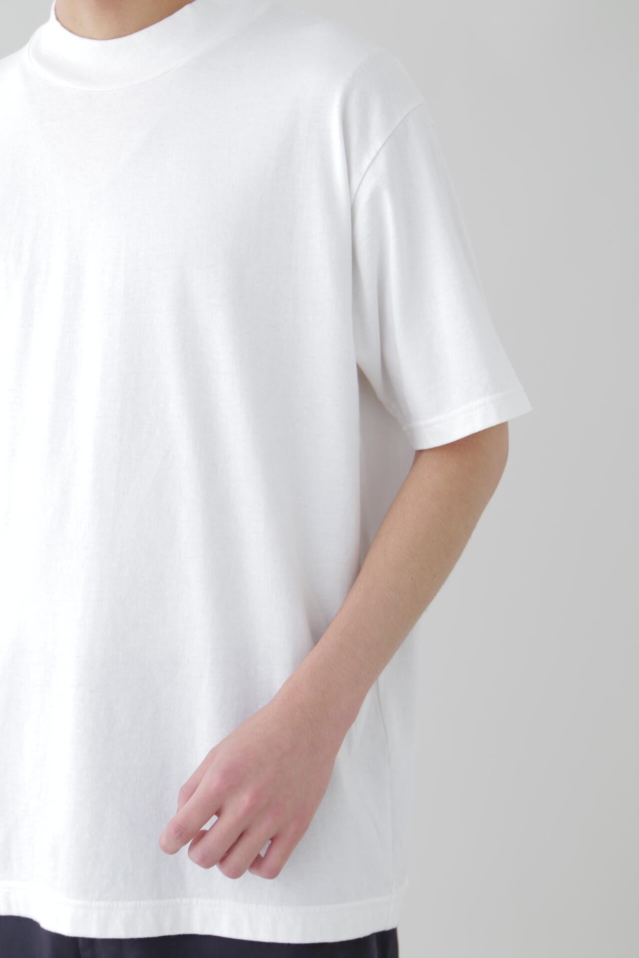 Ｙ / ORGANIC COTTON JERSEY MOCK NECK S/S T