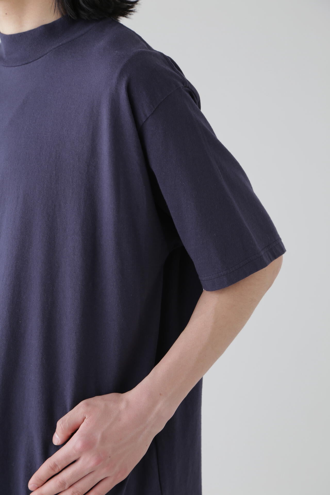 Ｙ / ORGANIC COTTON JERSEY MOCK NECK S/S T