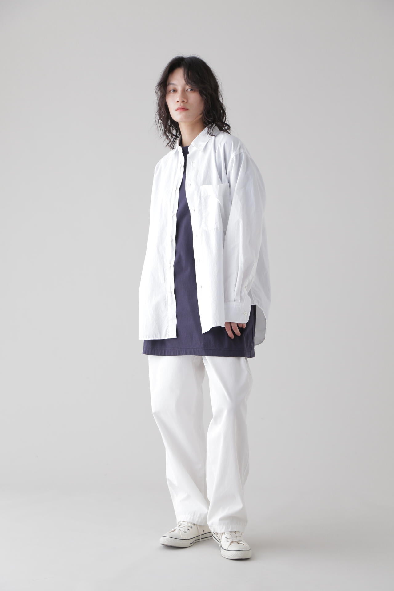 Ｙ / ORGANIC COTTON JERSEY MOCK NECK S/S T