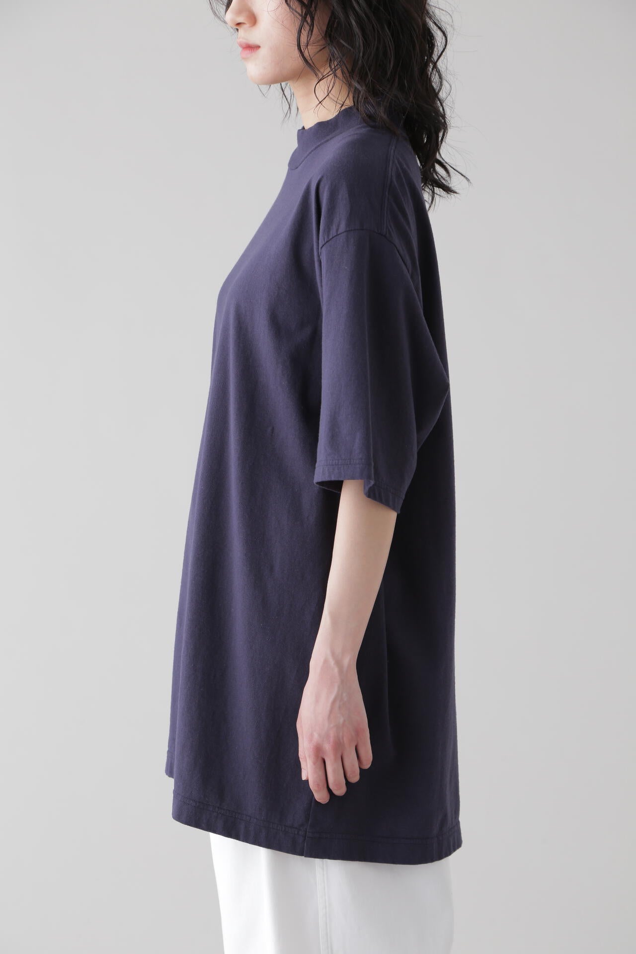 Ｙ / ORGANIC COTTON JERSEY MOCK NECK S/S T