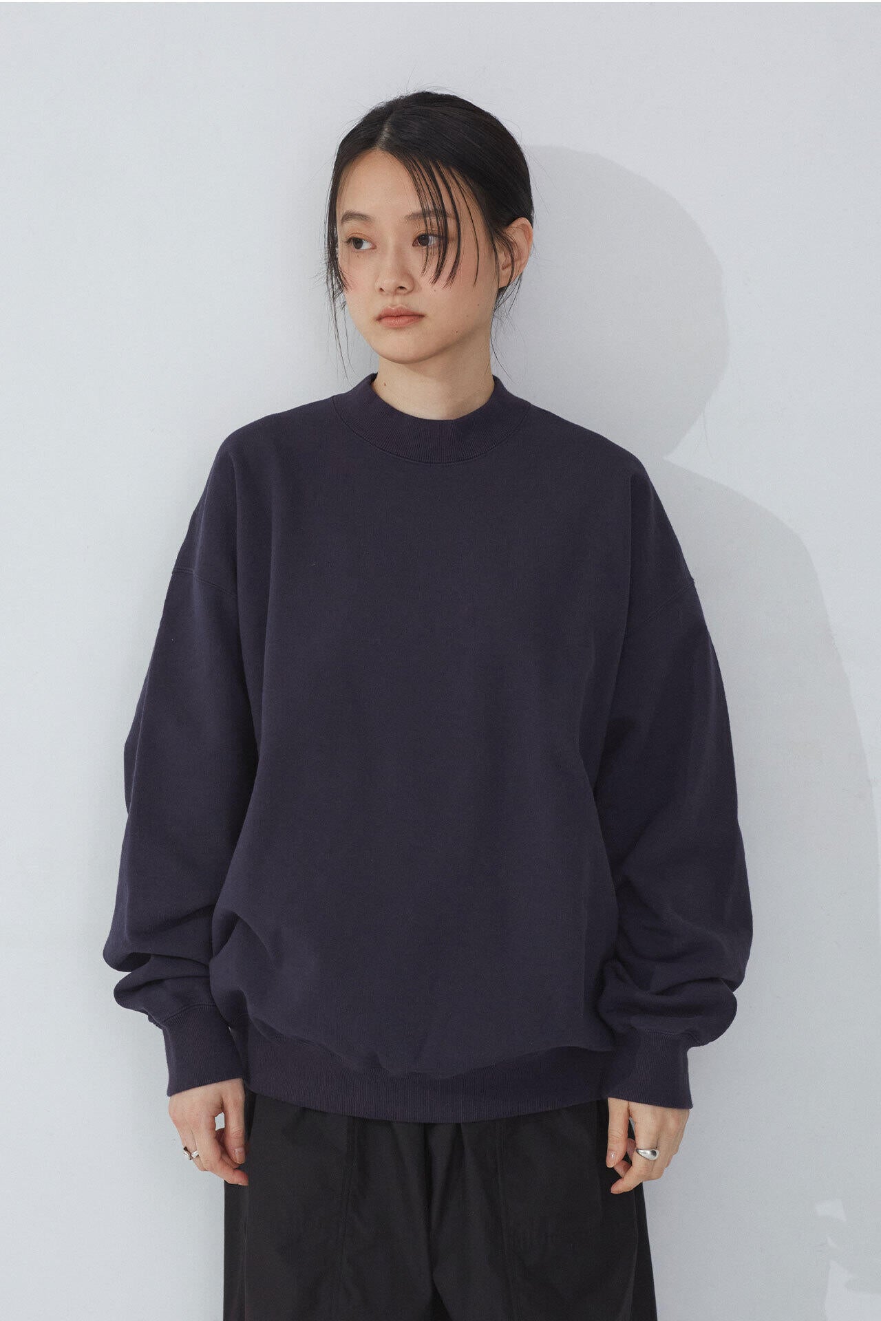 Ｙ / ORGANIC COTTON BLEND HEAVY WEIGHT FLEECE CREW NECK