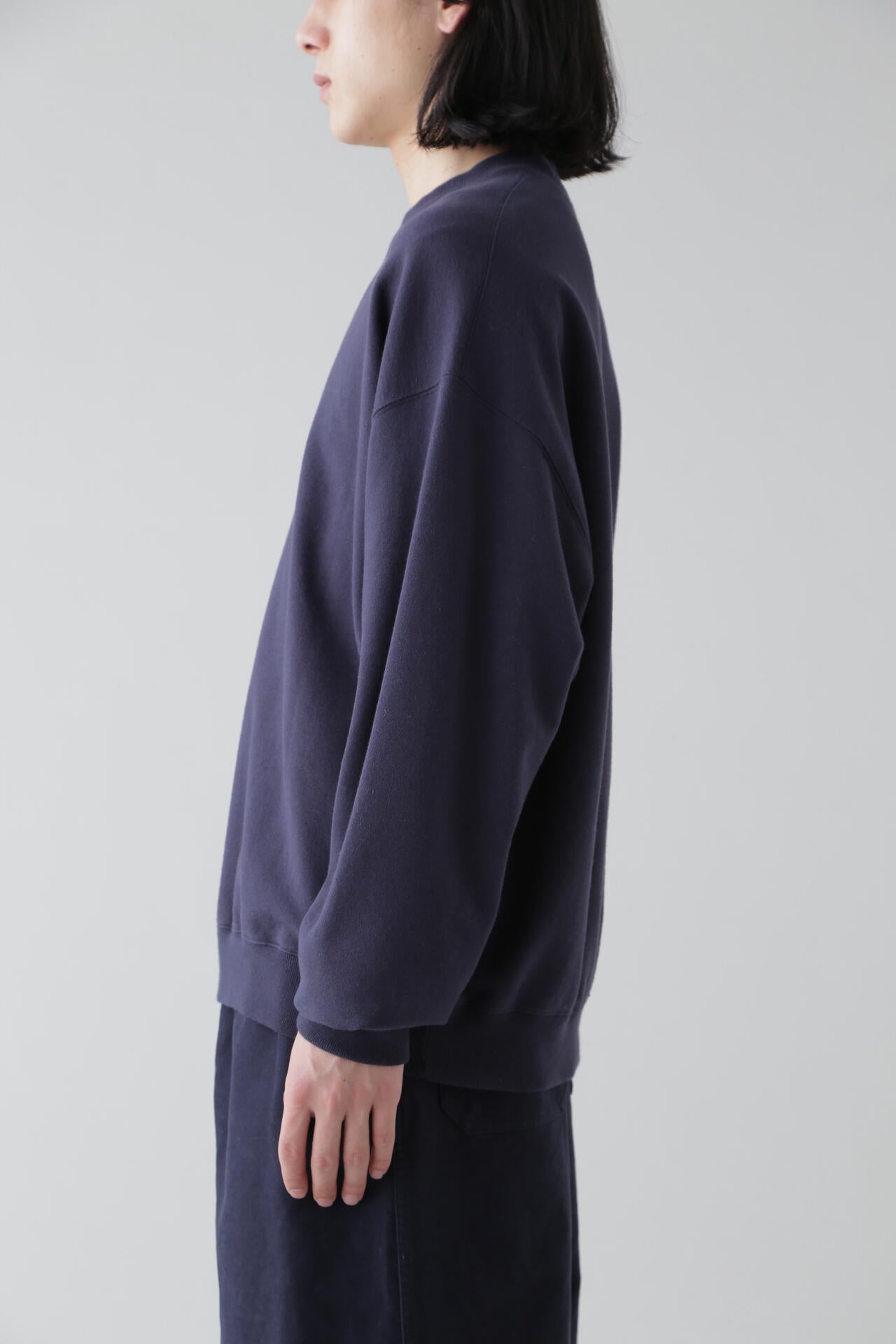 Ｙ / ORGANIC COTTON BLEND HEAVY WEIGHT FLEECE CREW NECK