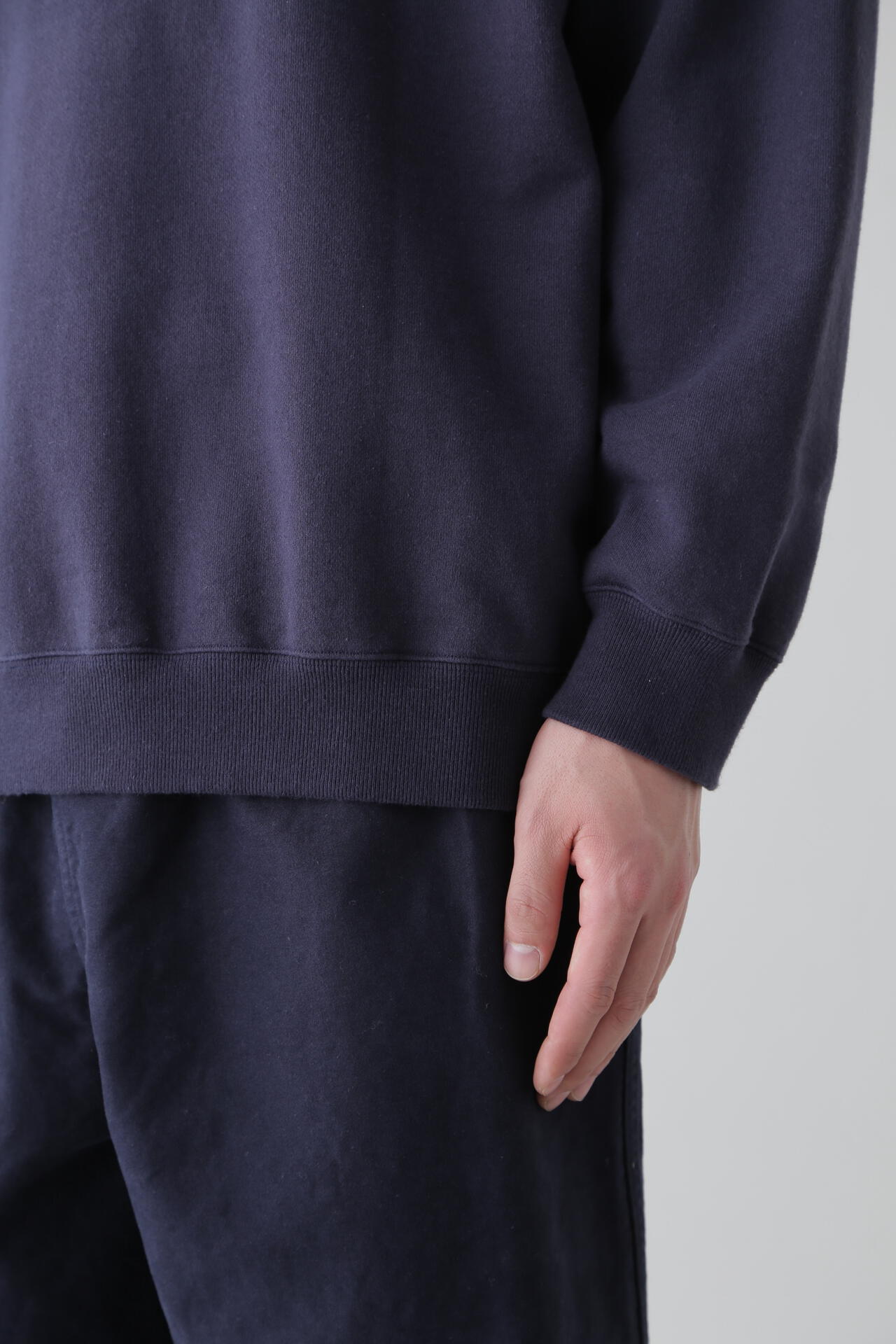 Ｙ / ORGANIC COTTON BLEND HEAVY WEIGHT FLEECE CREW NECK