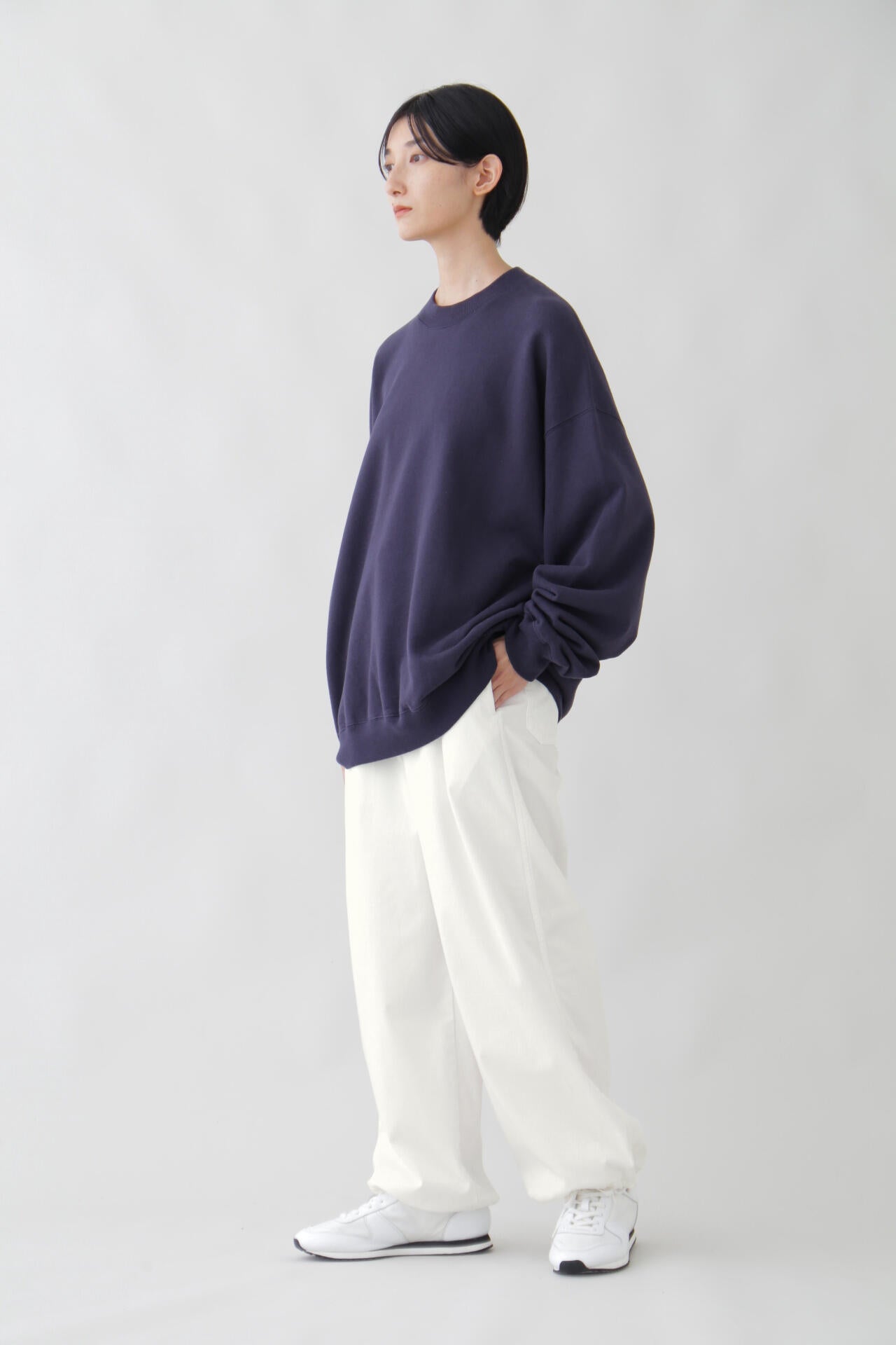 Ｙ / ORGANIC COTTON BLEND HEAVY WEIGHT FLEECE CREW NECK