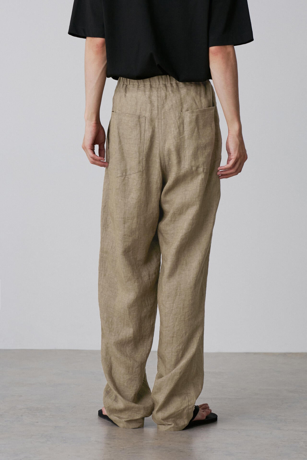 YLEVE / LINEN POPLIN TROUSERS