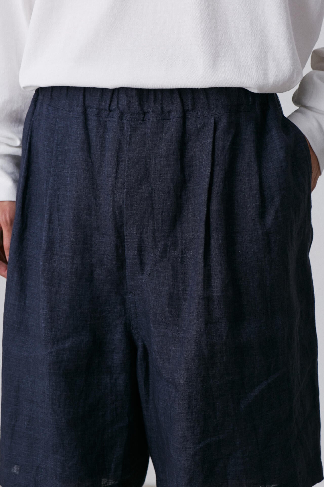 YLEVE / LINEN POPLIN SHORTS
