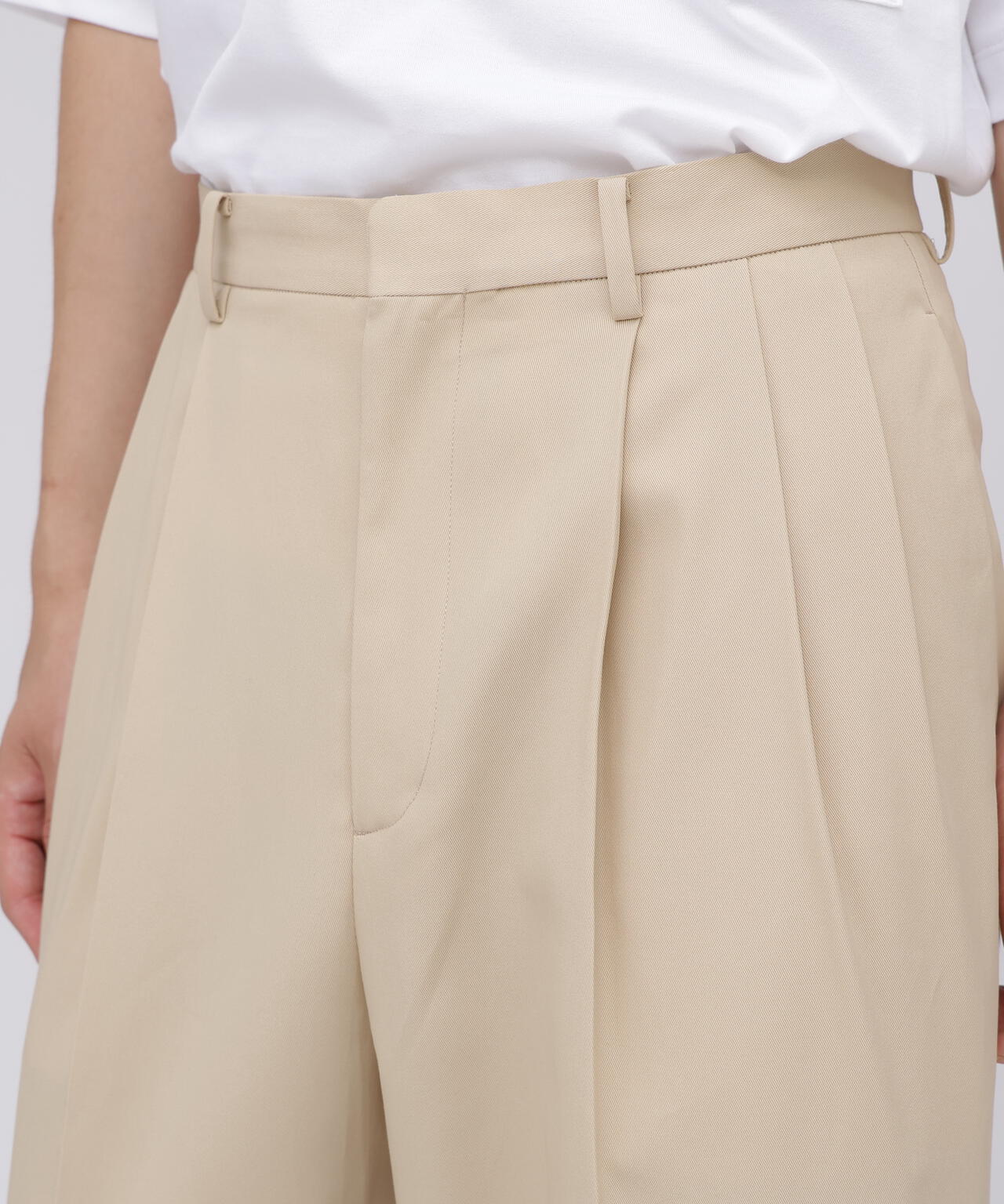 YLEVE / HIGHTWISTED COTTON GABA TROUSERS