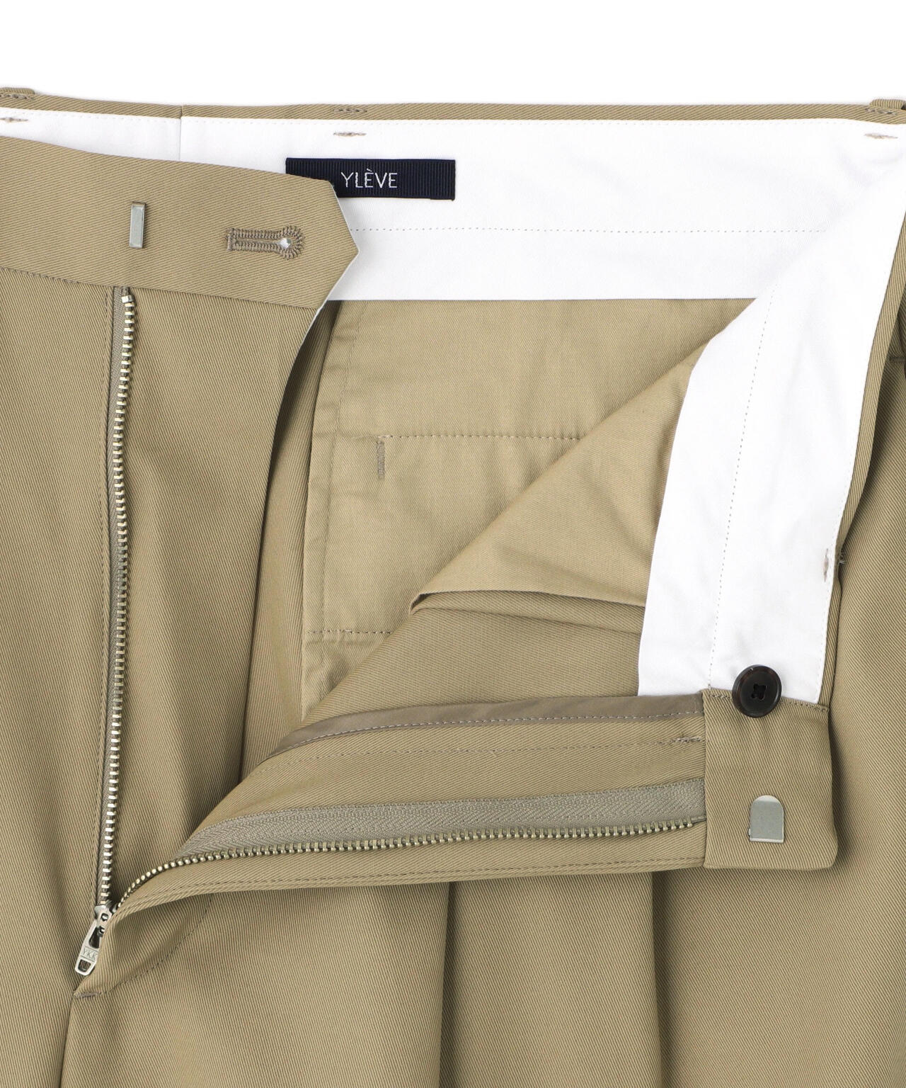 YLEVE / HIGHTWISTED COTTON GABA TROUSERS