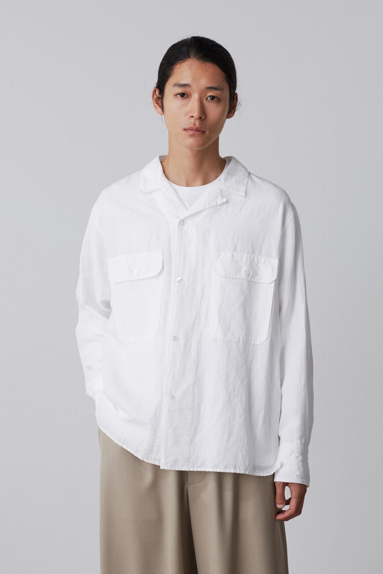 YLEVE / COTTON RAMIE BROAD SHIRT