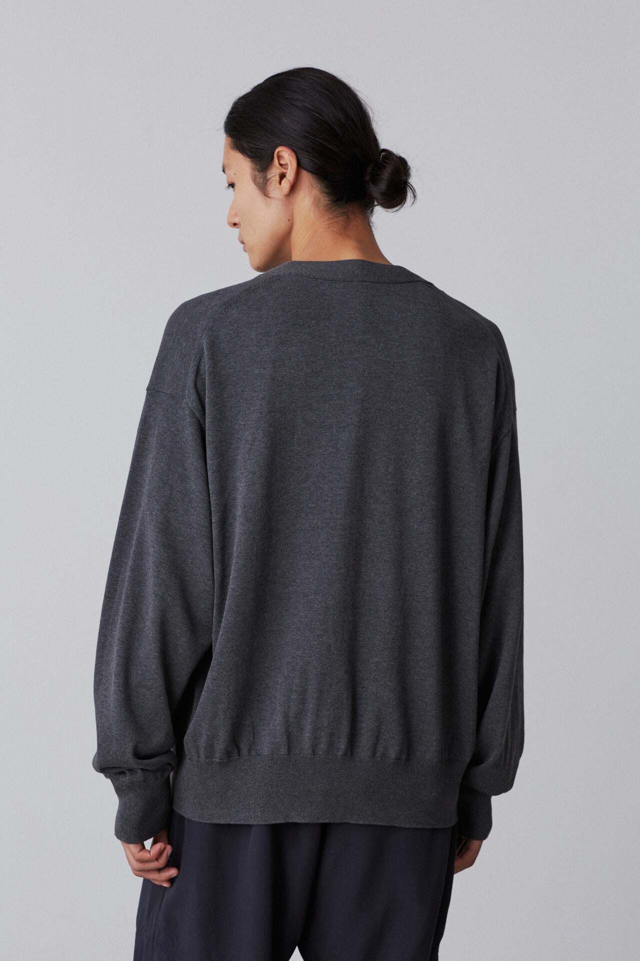 YLEVE / GAS SINGEING COTTON KNIT CARDIGAN