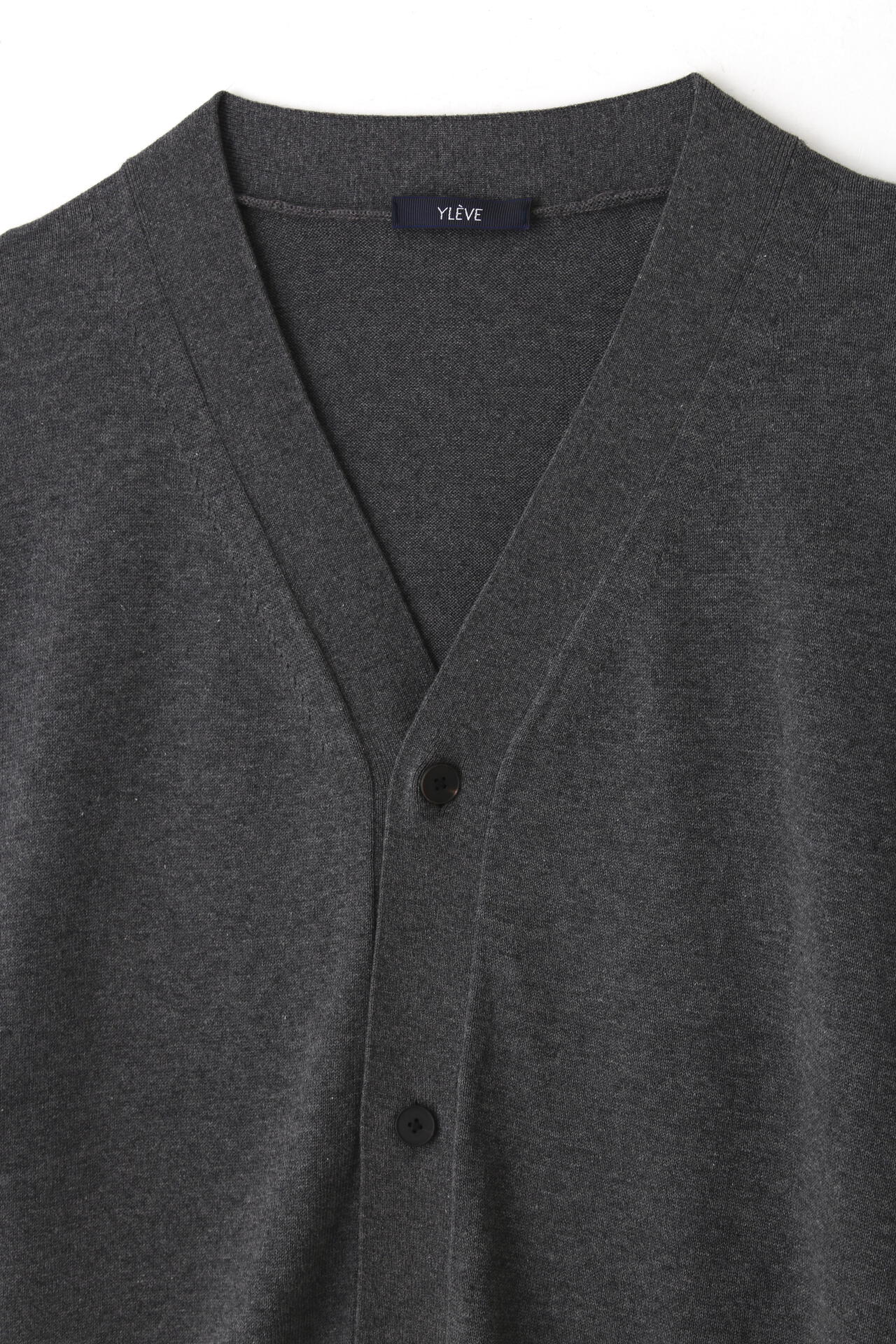 YLEVE / GAS SINGEING COTTON KNIT CARDIGAN