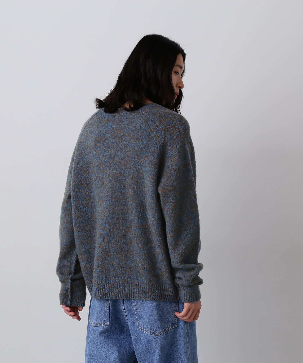 YLEVE / ITARIAN MERINO WOOL MELANGE KNIT PULL OVER