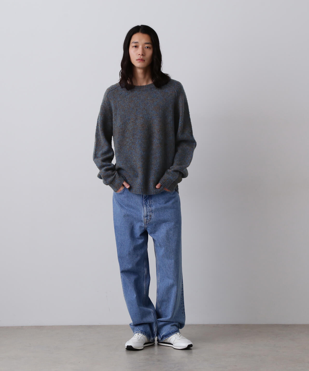 YLEVE / ITARIAN MERINO WOOL MELANGE KNIT PULL OVER