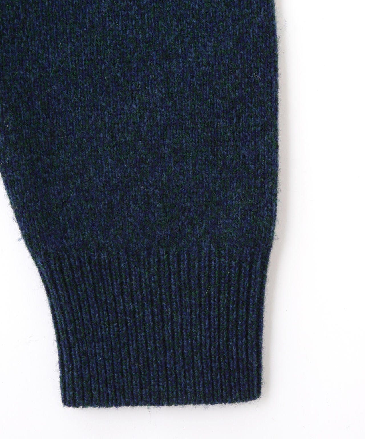 YLEVE / WOOL CASHMERE MELANGE KNIT HALF ZIP PULL OVER