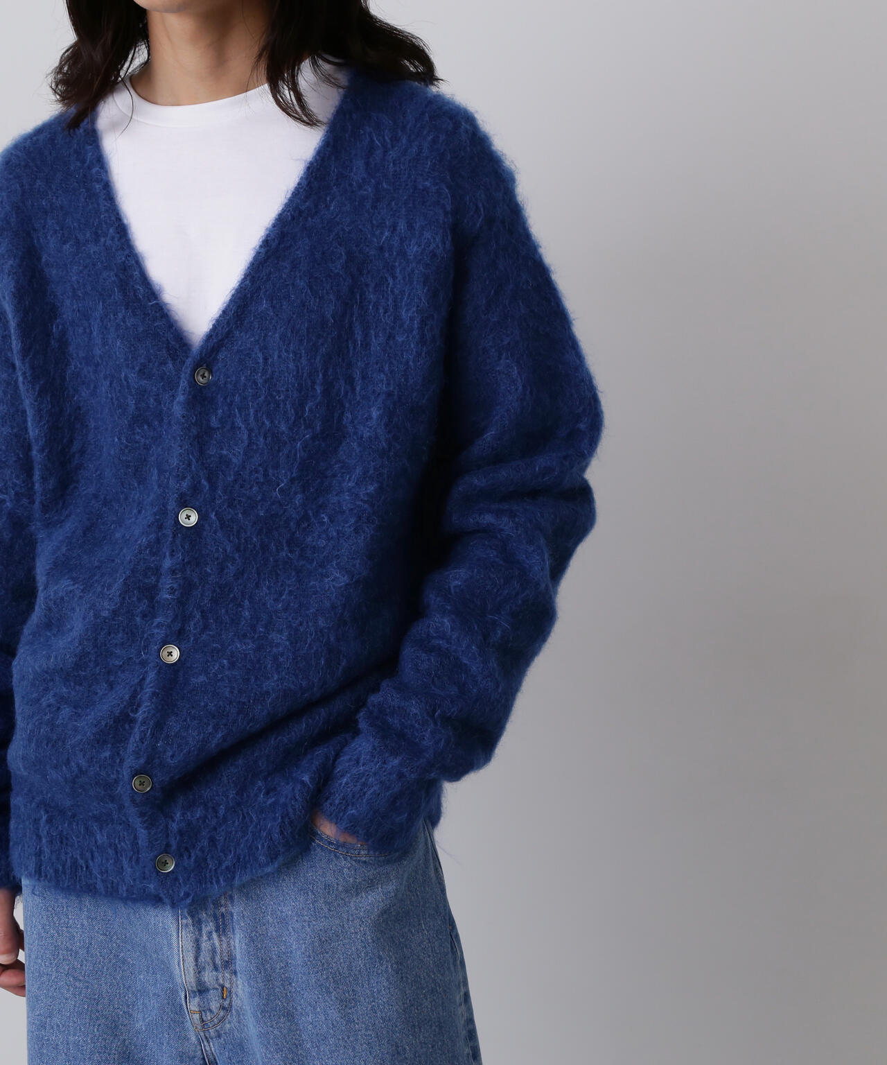 YLEVE / MOHAIR NAPPING KNIT CARDIGAN