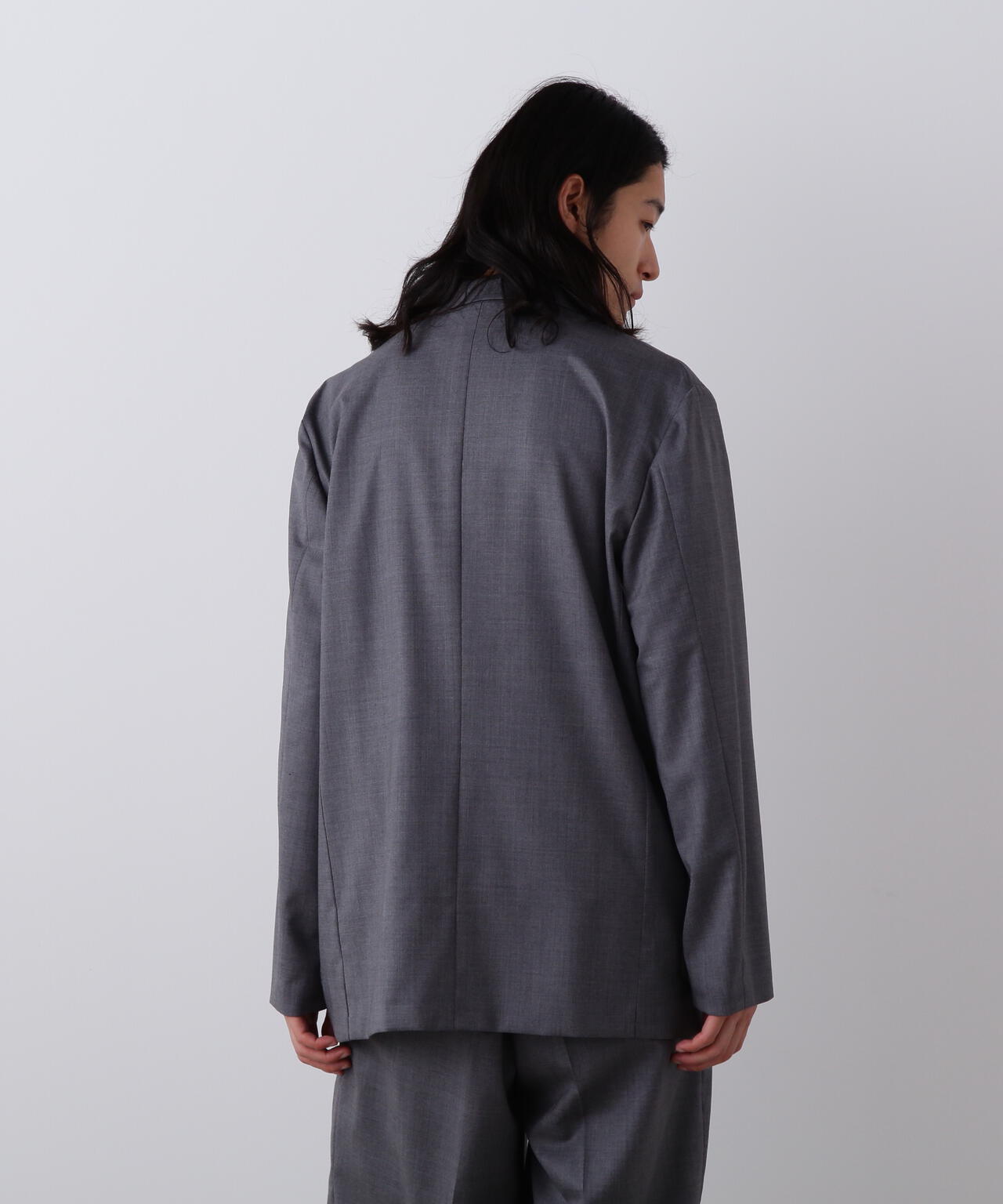 YLEVE / SUPER120'S CHAMBRAY WOOL JACKET