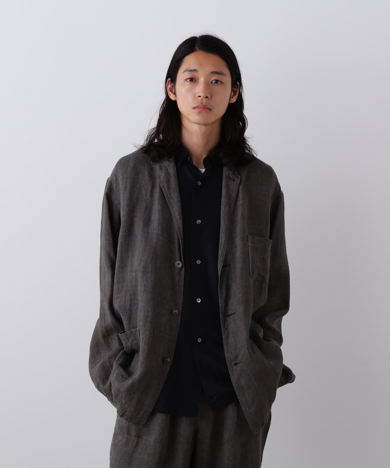 YLEVE / LINEN POPLIN JACKET