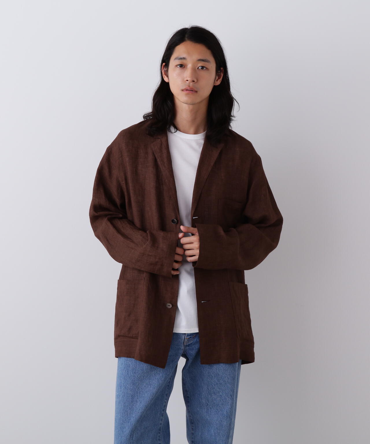 YLEVE / LINEN POPLIN JACKET