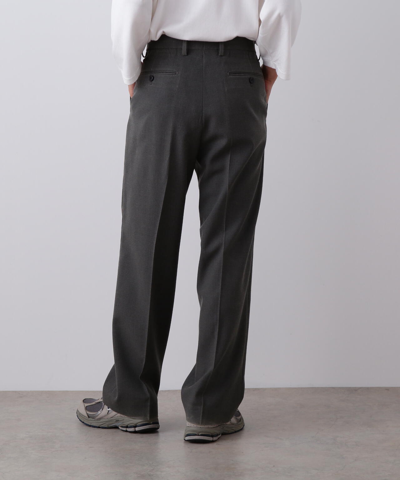 YLEVE / VINTAGE PIGMENTDYE WOOL TACK TROUSERS