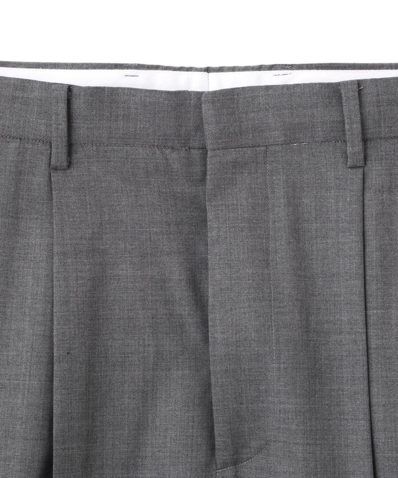 YLEVE / SUPER120'S CHAMBRAY WOOL 3TACK TROUSERS