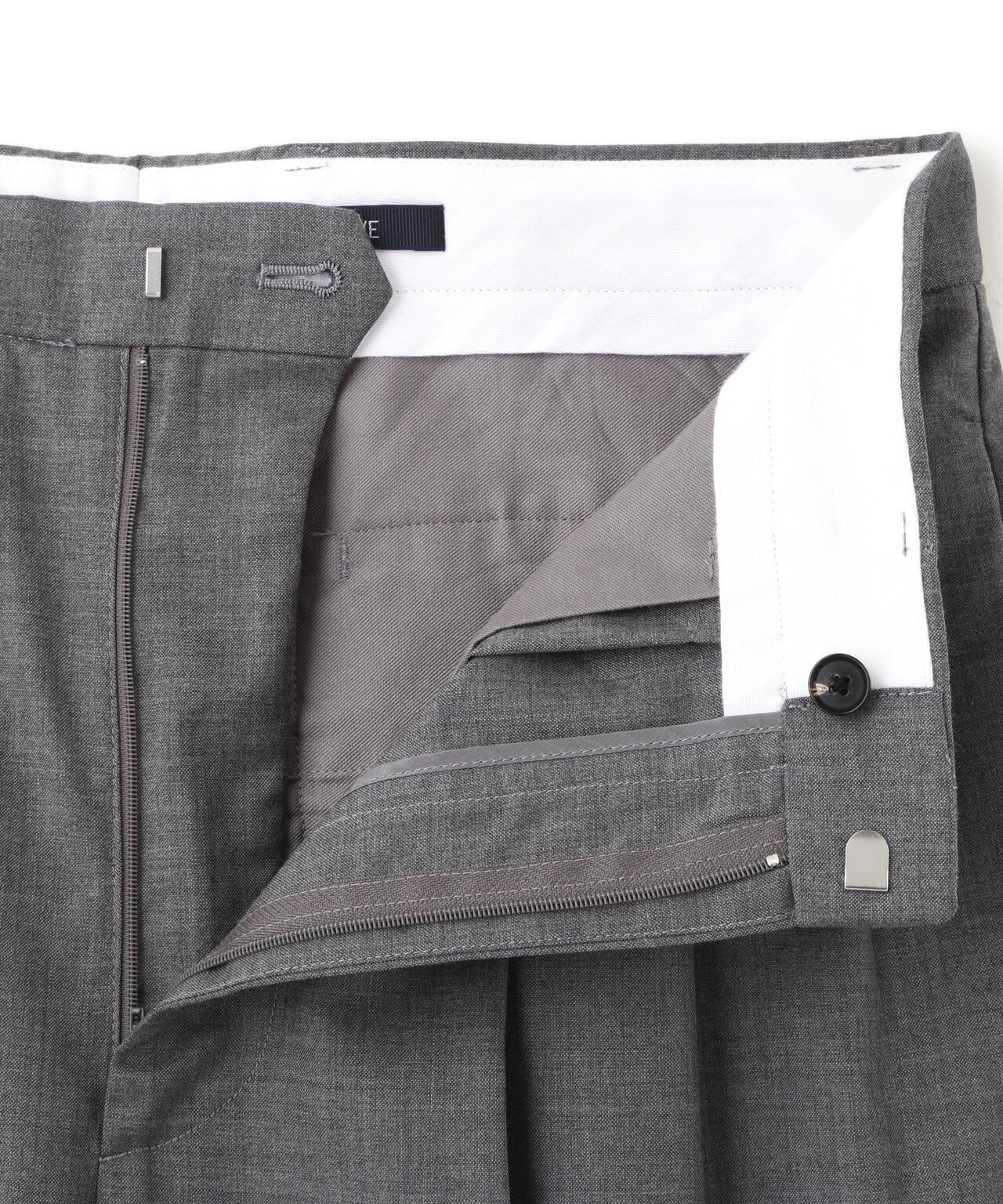 YLEVE / SUPER120'S CHAMBRAY WOOL 3TACK TROUSERS