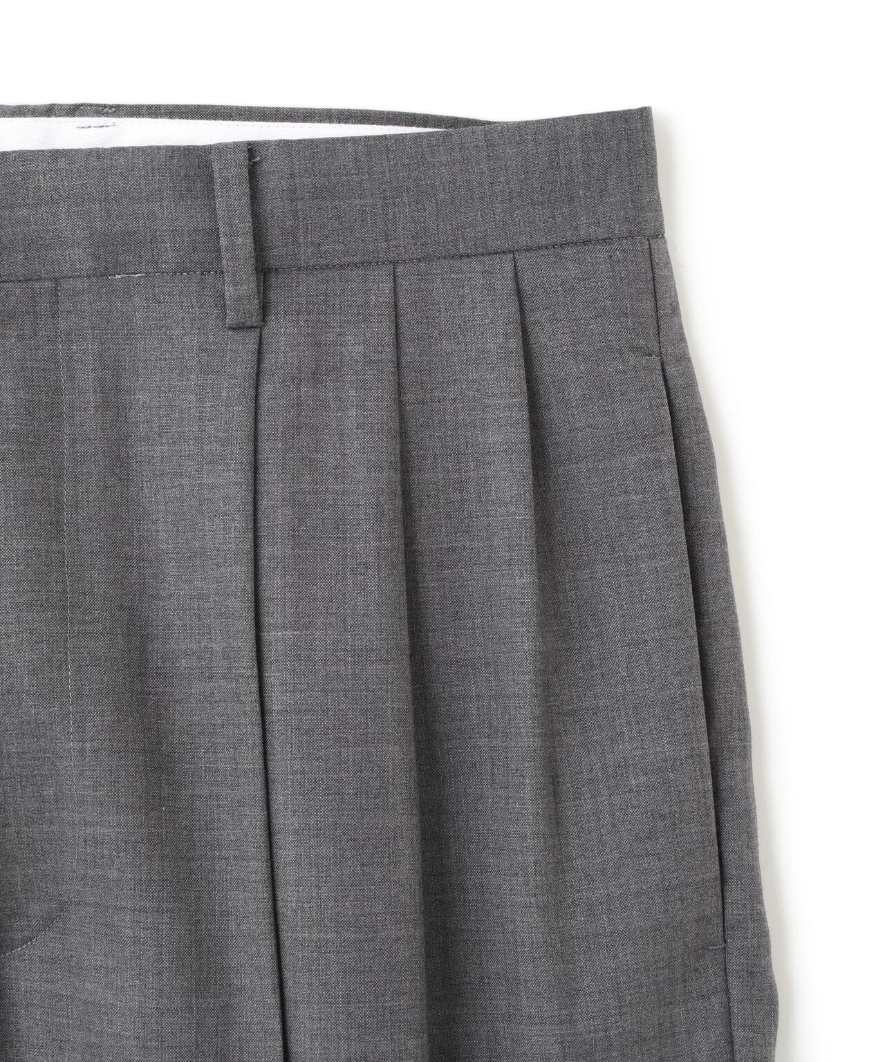 YLEVE / SUPER120'S CHAMBRAY WOOL 3TACK TROUSERS