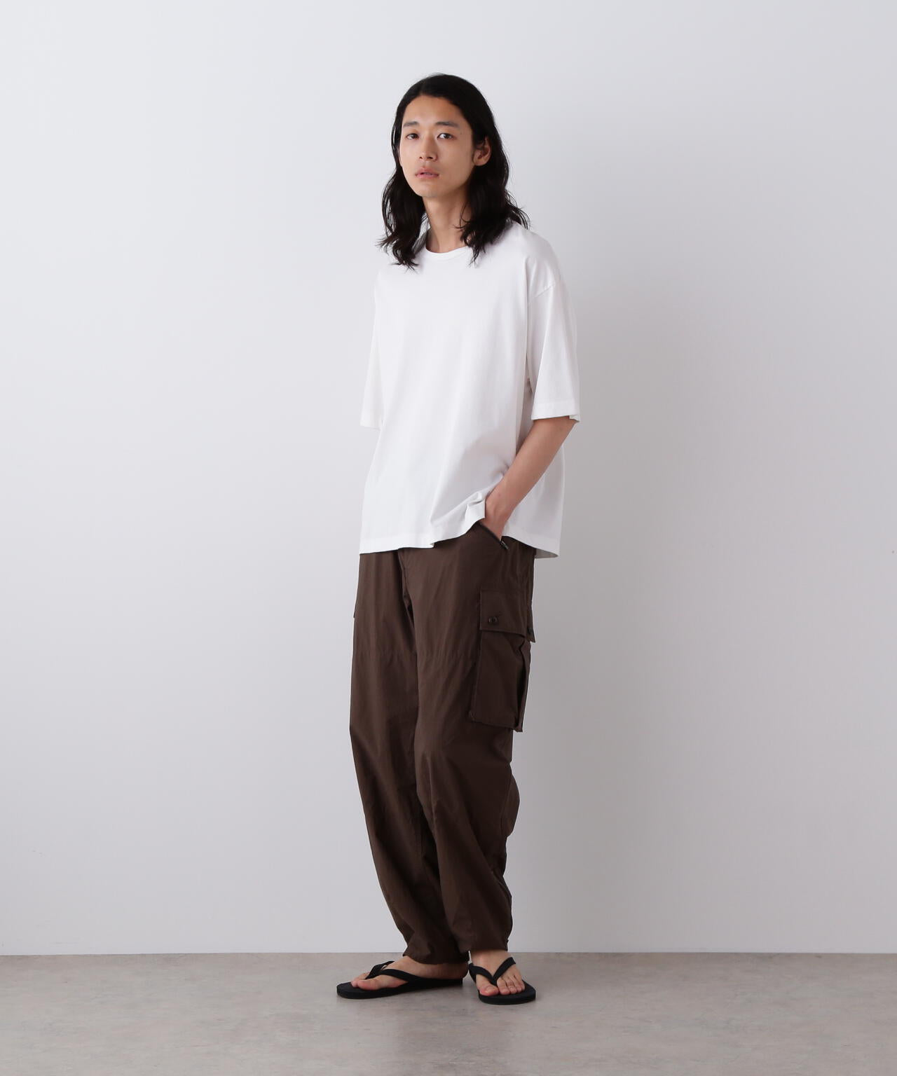 YLEVE / HIGH DENSITY TYPEWRITER COTTON CARGO PANTS