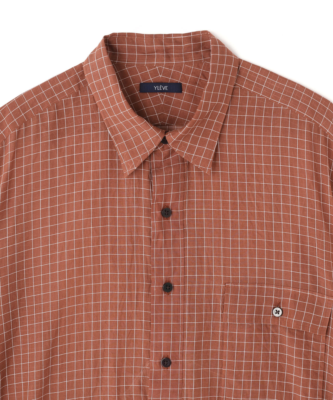 YLEVE / COTTON SILK CHECK PULLOVER SHIRT
