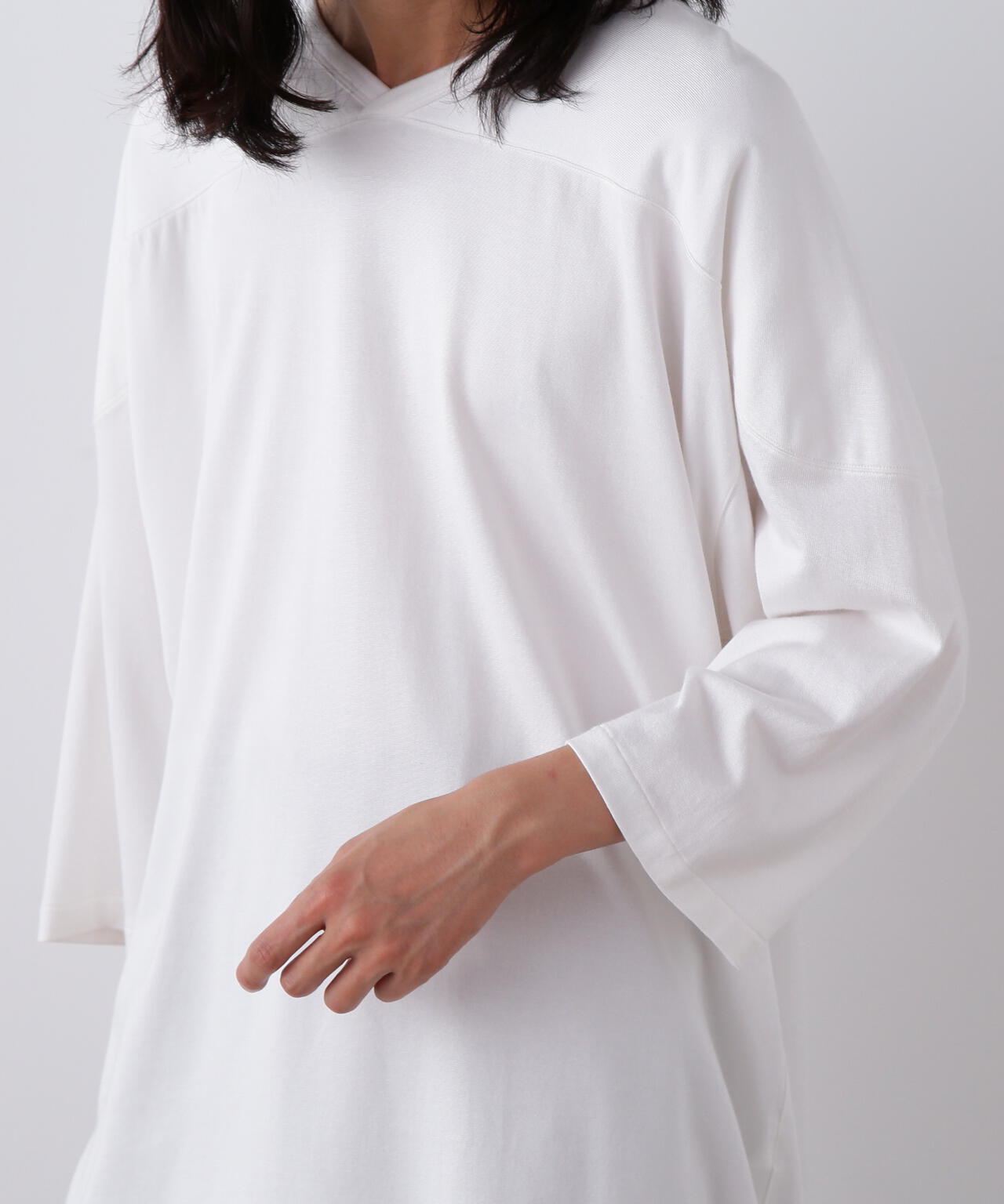 YLEVE / COTTON RAYON PIGMENT DYE HOCKEY PULLOVER
