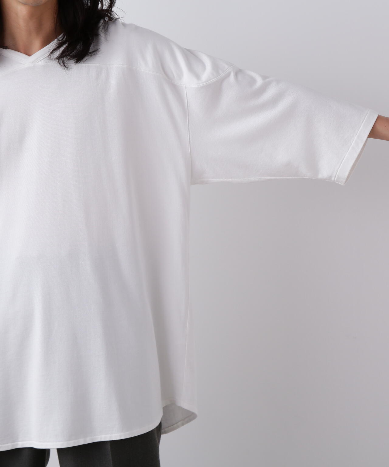 YLEVE / COTTON RAYON PIGMENT DYE HOCKEY PULLOVER
