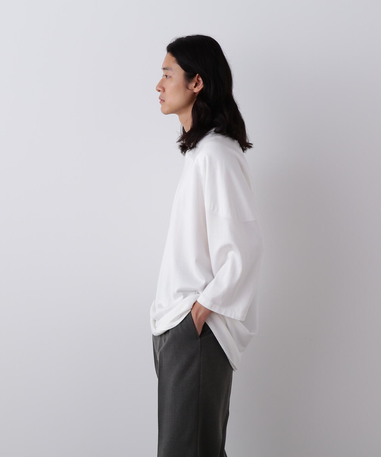 YLEVE / COTTON RAYON PIGMENT DYE HOCKEY PULLOVER