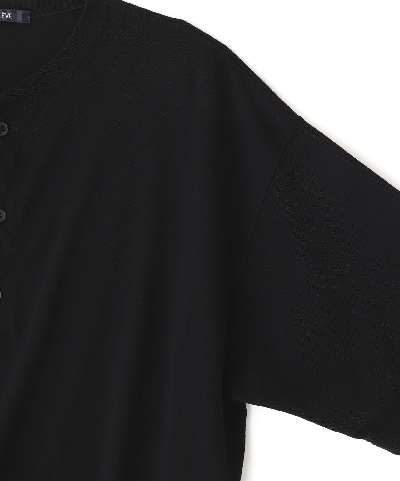 YLEVE / COTTON HIGH-TWISTED JERSEY HENRY NECK T-SHIRT
