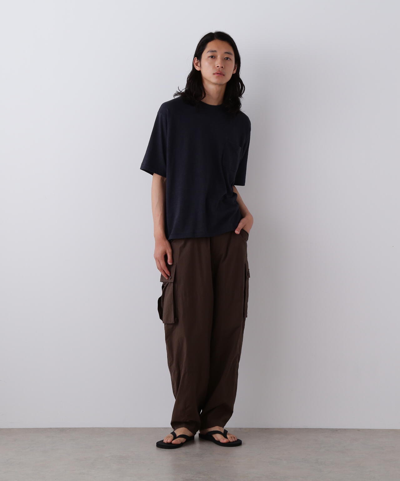 YLEVE / TETRON COTTON SLUB YARN JERSEY POCKET T-SHIRT