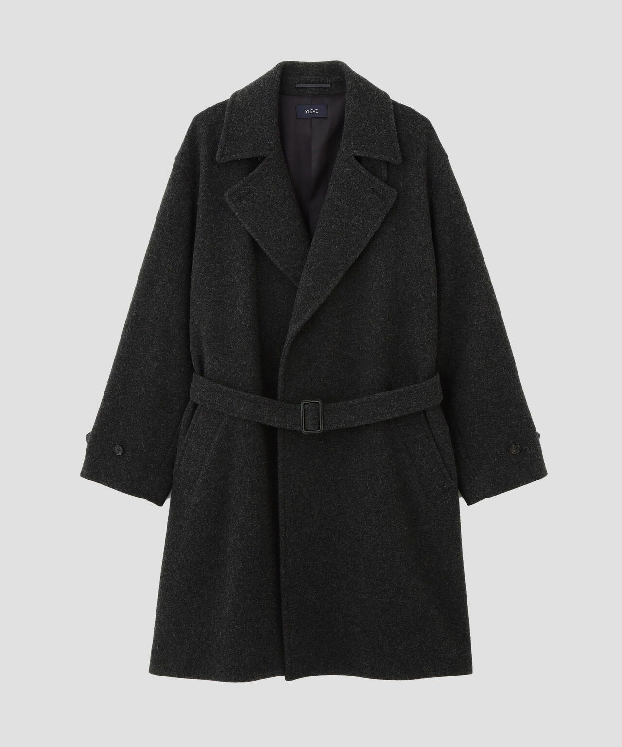 YLEVE / BLANKET-BRUSHED WOOL LONG COAT