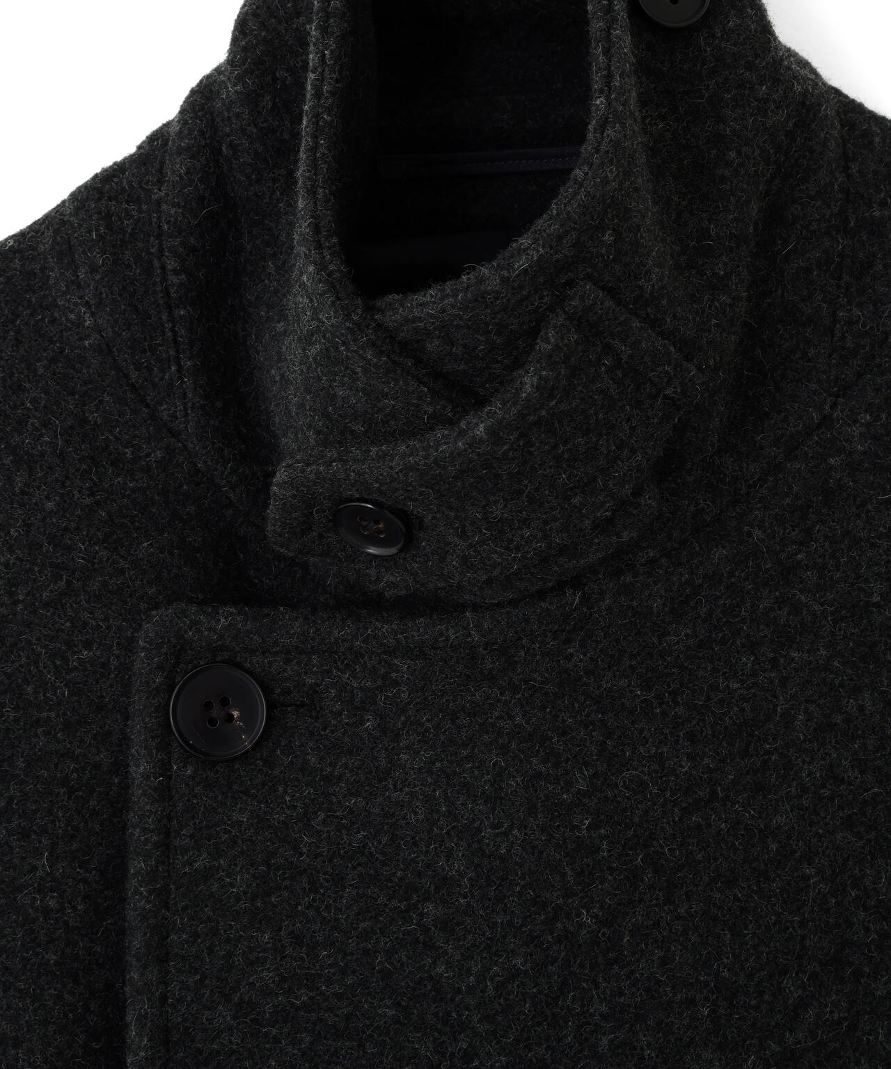 YLEVE / BLANKET-BRUSHED WOOL LONG COAT