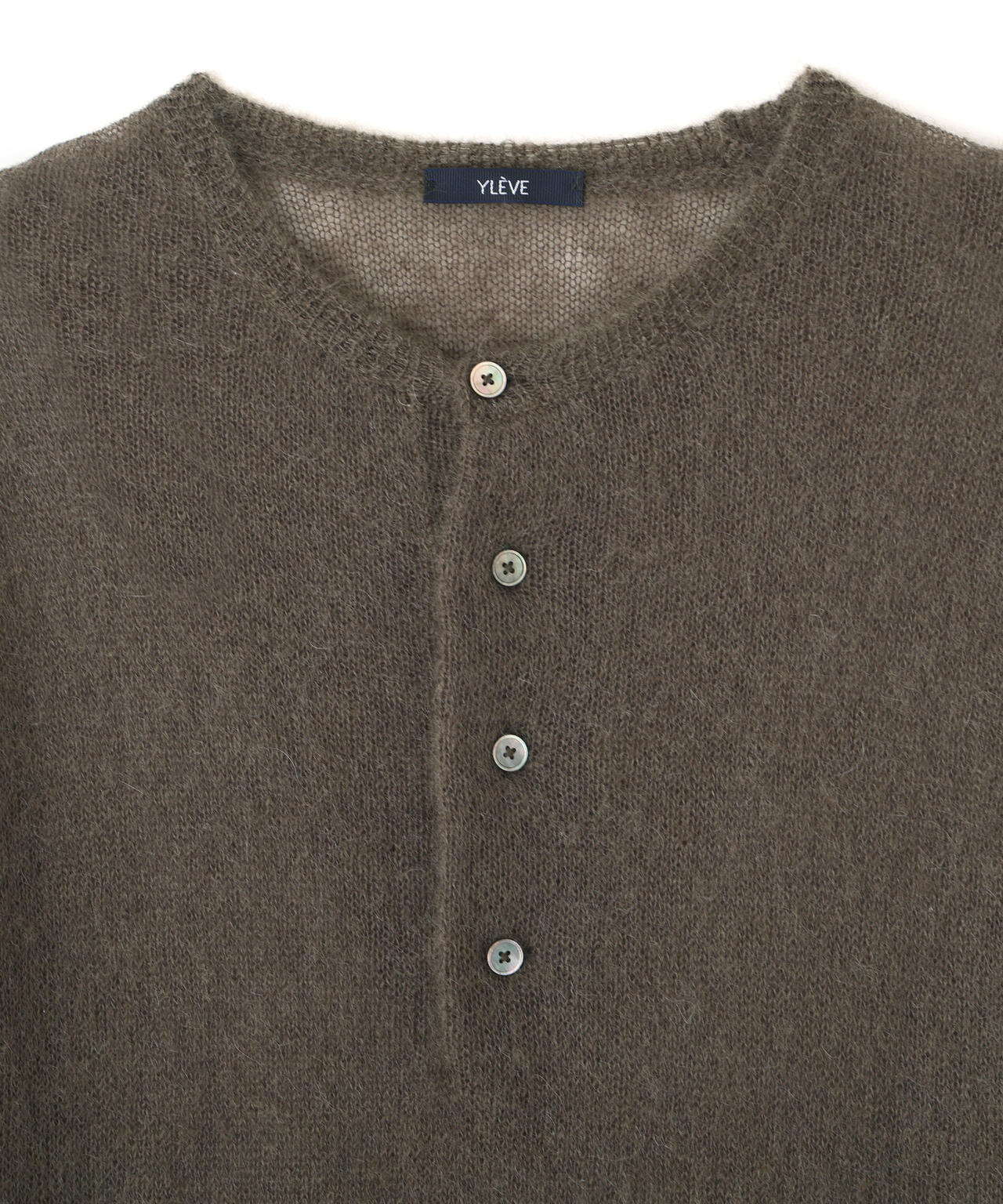 YLEVE / SUPER KID MOHAIR HENRY NECK KNIT