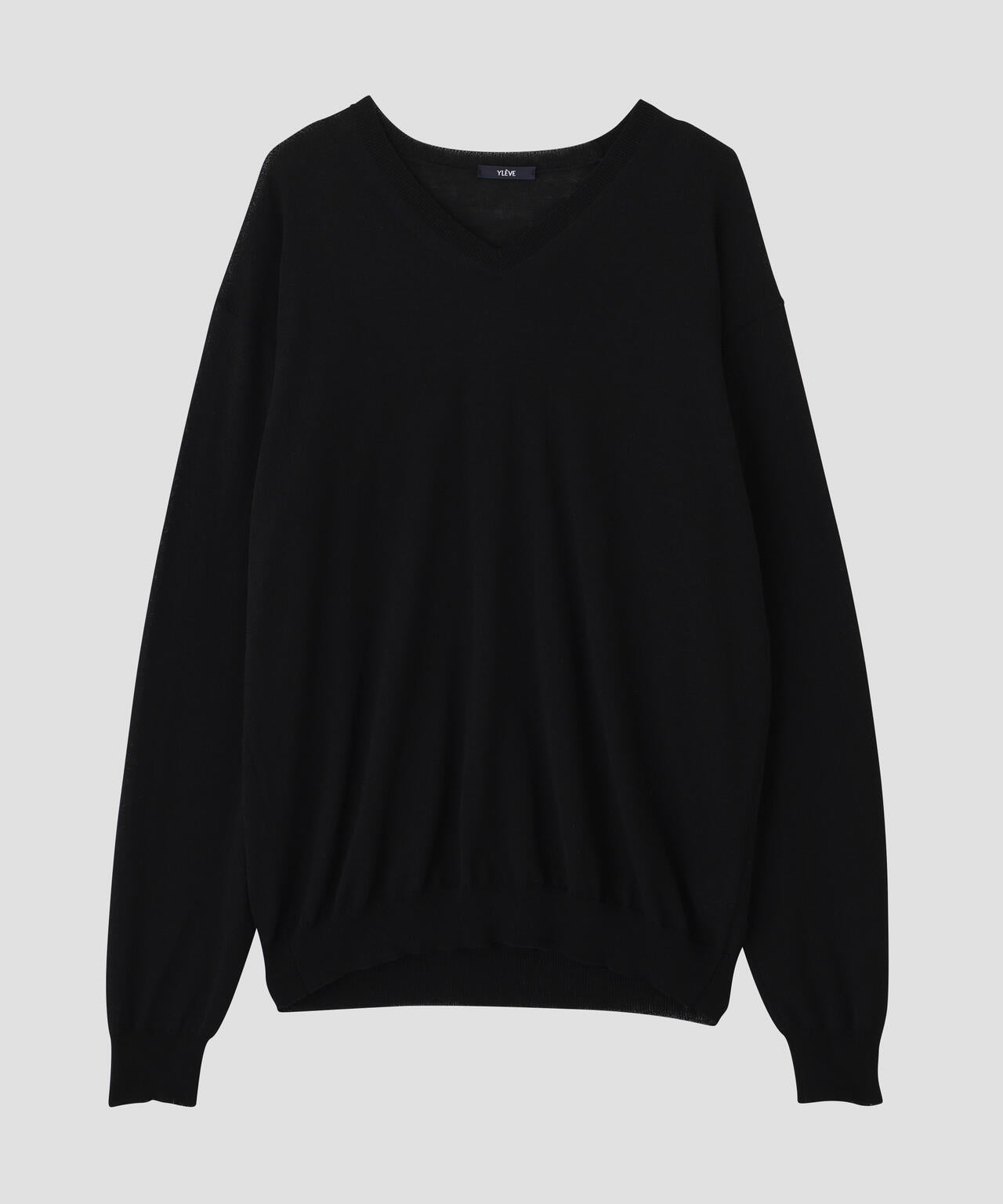 YLEVE / HIGH TWIST FINE WOOL V-NECK PULLOVER