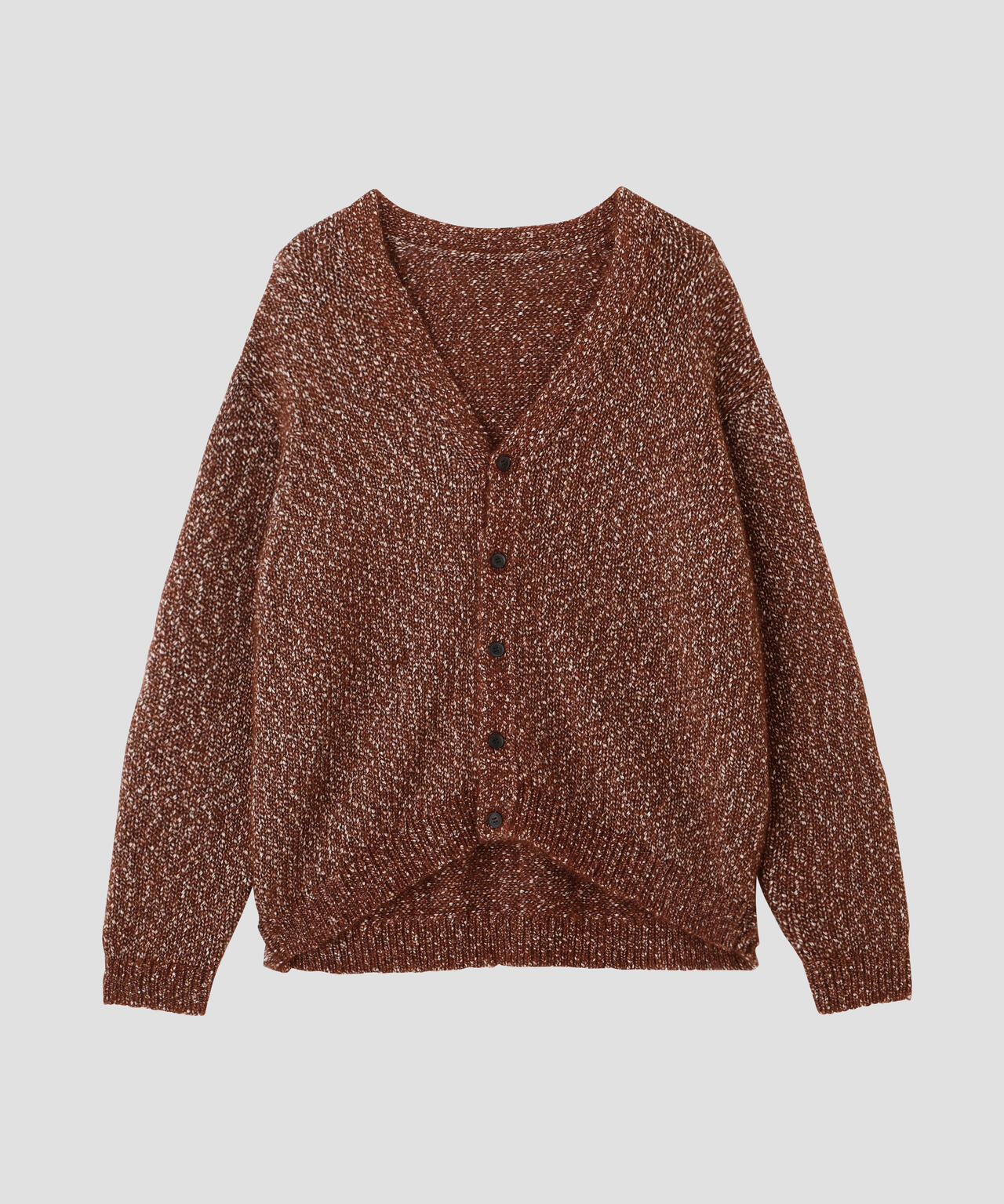 YLEVE / HEATHERED MOHAIR KNIT CARDIGAN