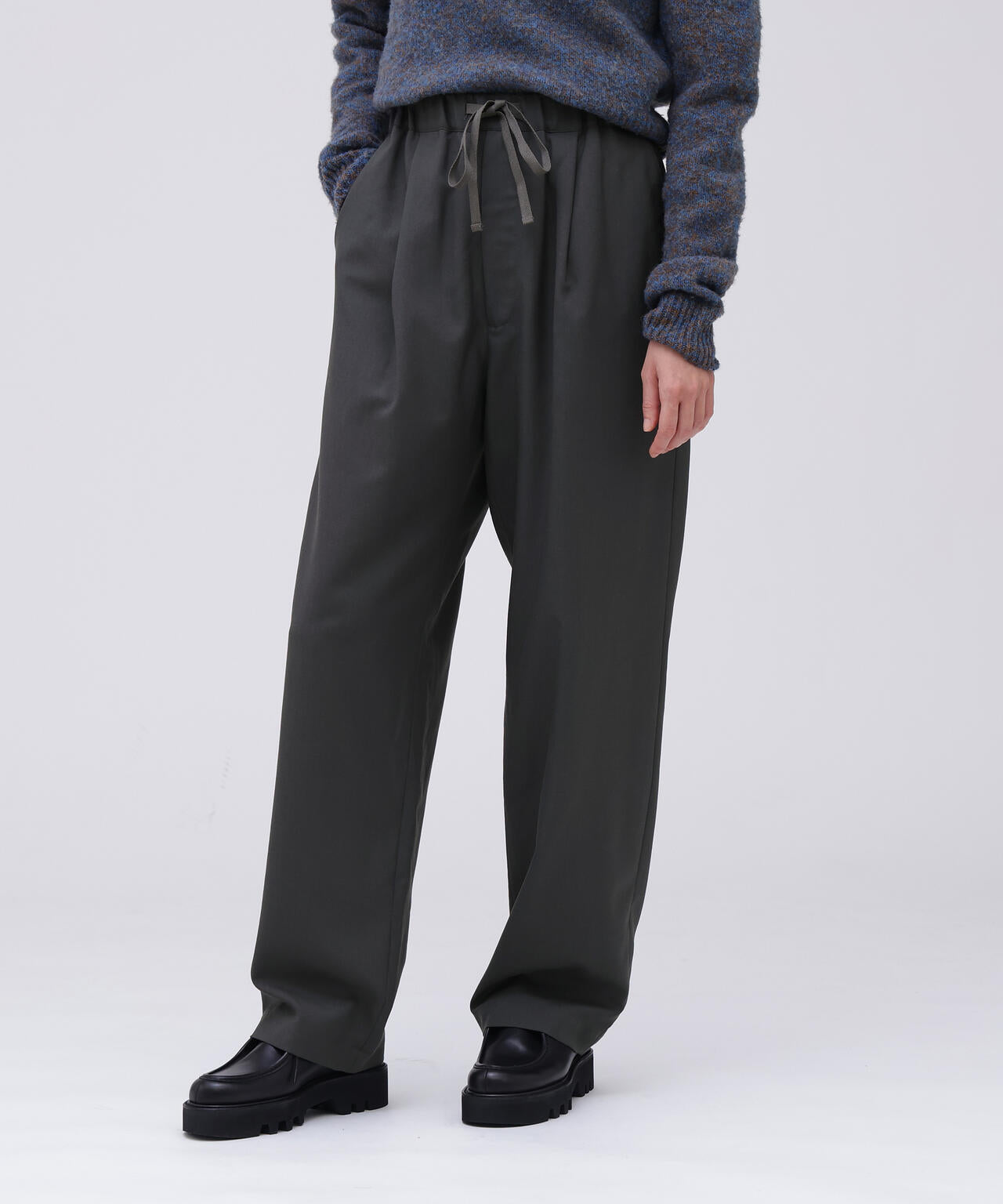 THE LIBRARY / [UNISEX] WOOL TROPICAL EASY TROUSERS