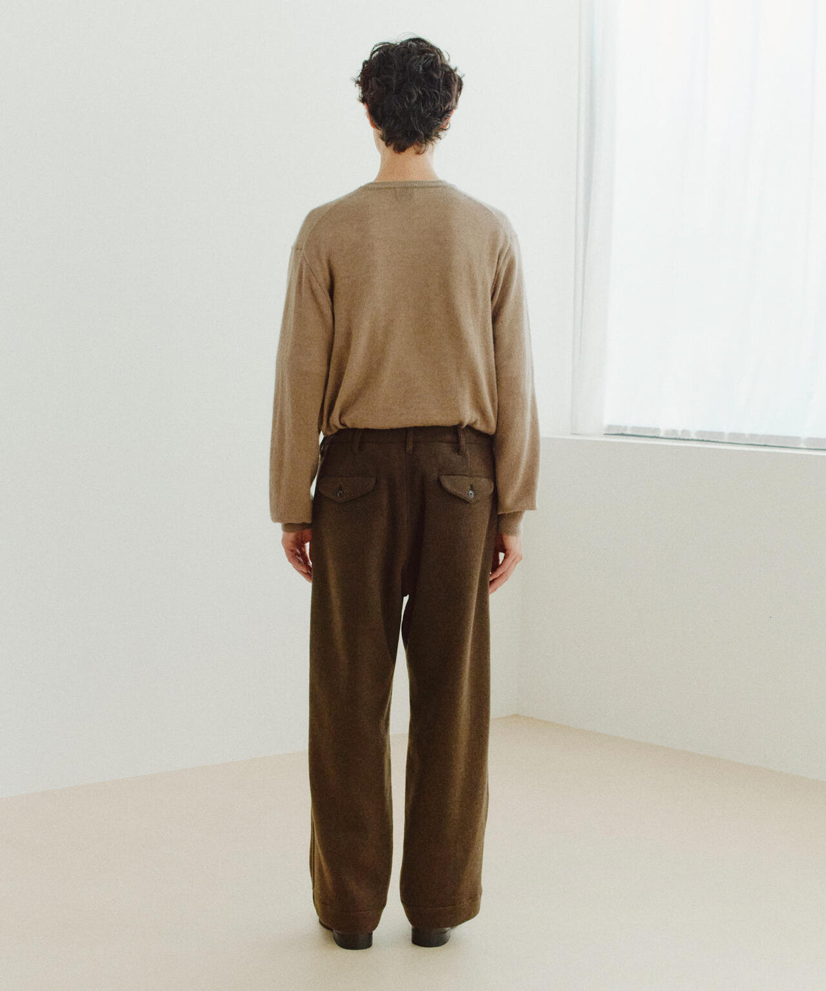 THE LIBRARY / [UNISEX] WOOL MELTON TROUSERS