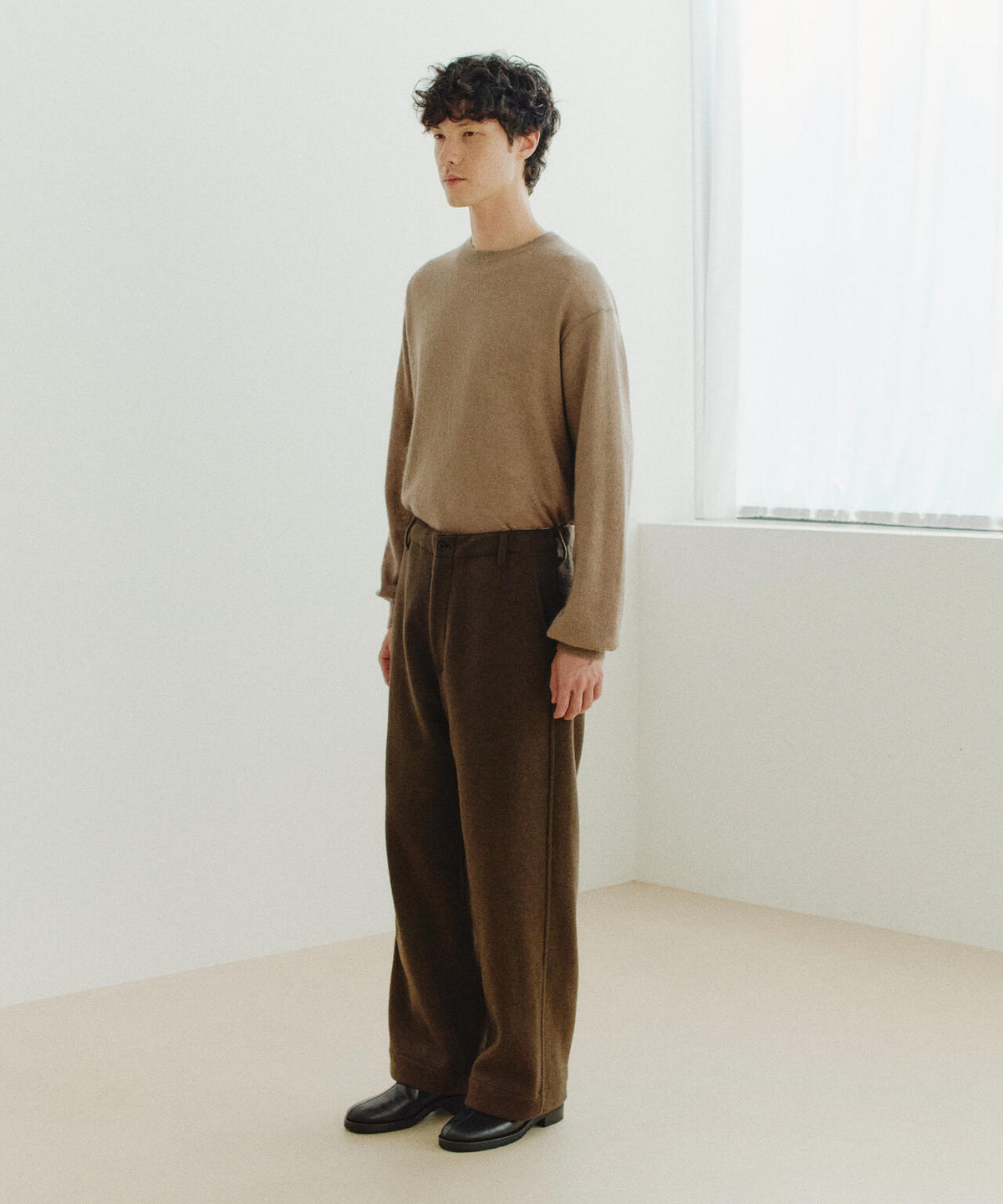 THE LIBRARY / [UNISEX] WOOL MELTON TROUSERS