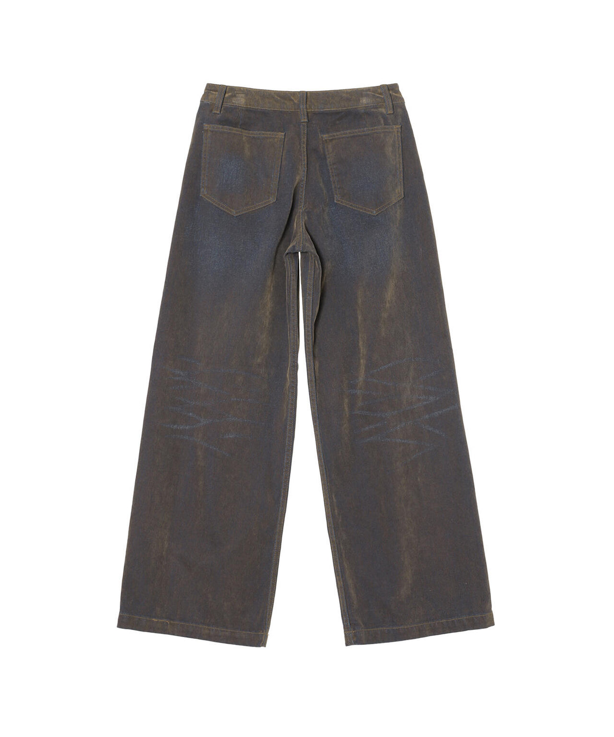 FLOCKED DENIM PANTS