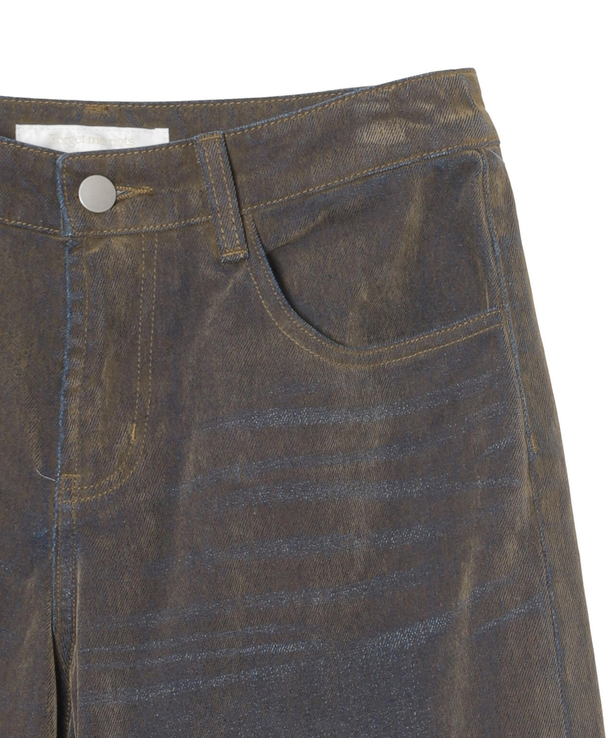 FLOCKED DENIM PANTS