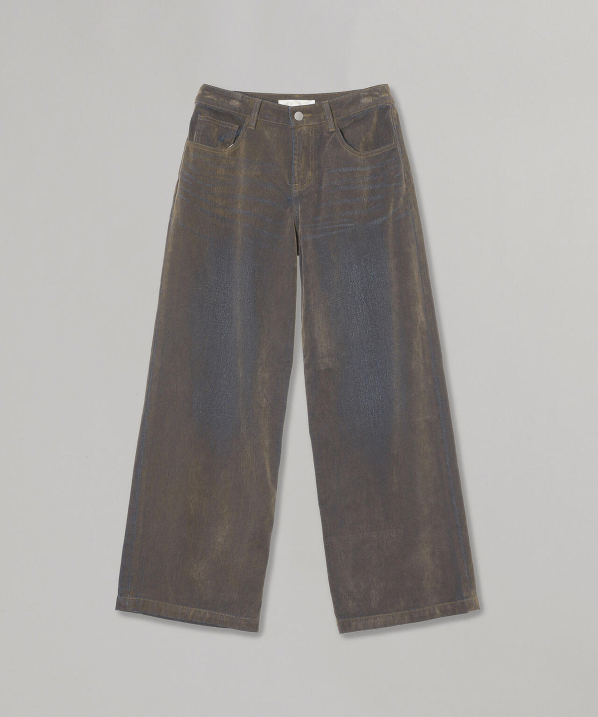 FLOCKED DENIM PANTS