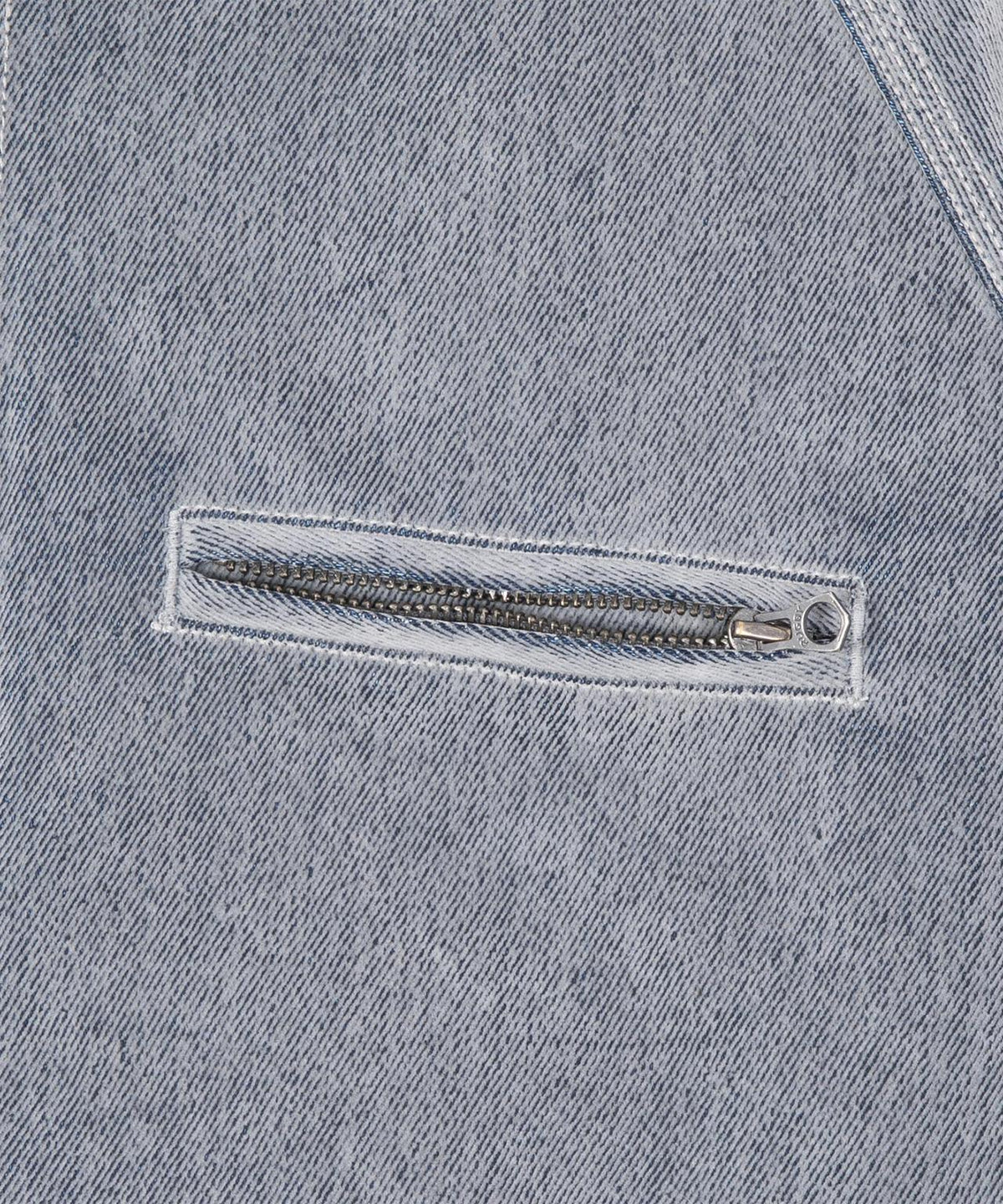 FLOCKED DENIM HOODED JACKET